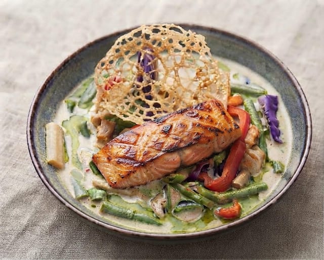 Salmon Green Curry.