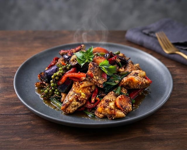 Tilapia Pad Phed (Don‘t Forget to Order Rice).