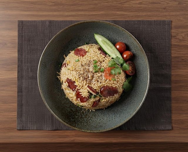 Chinese Sausage Fried Rice.