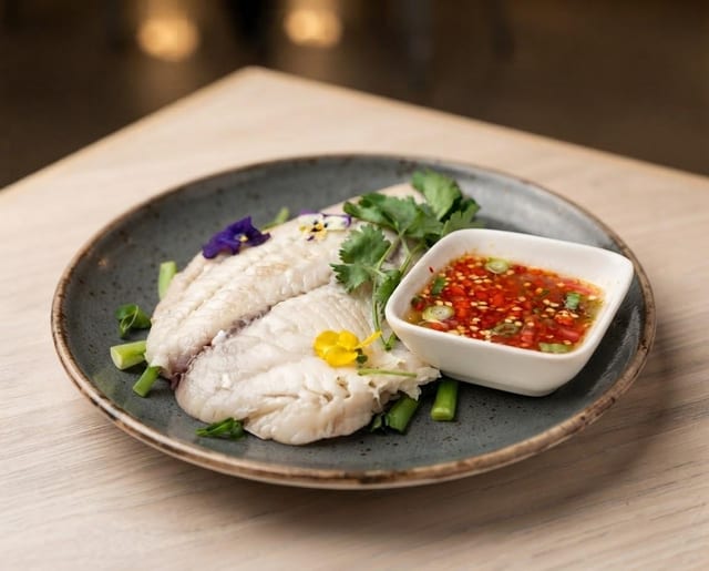 Steam Tilapia with Lime Dressing.