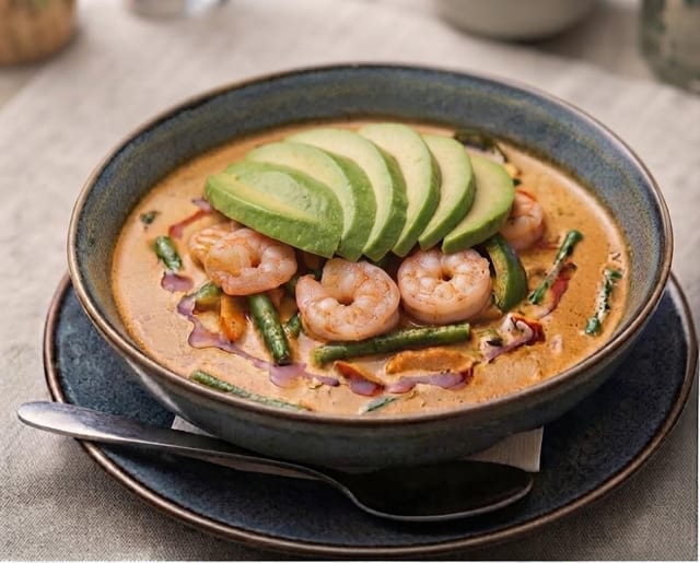 Shrimp Avocado Panang.