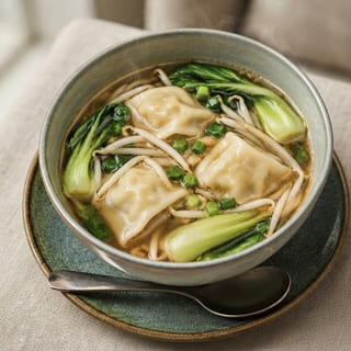 Vegetables Dumpling Soup