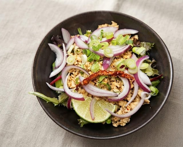 Larb Salad Ground Chicken.