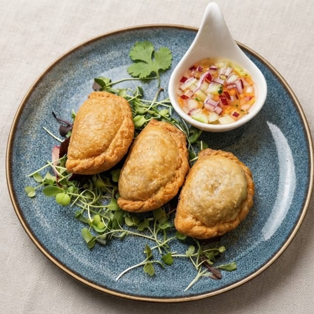 Vegetable Curry Puffs.
